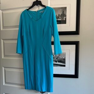 ANTONIO MELANI Turquoise Long Sleeve Dress